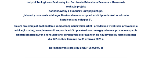 Projekt „Meandry nauczania zdalnego…”